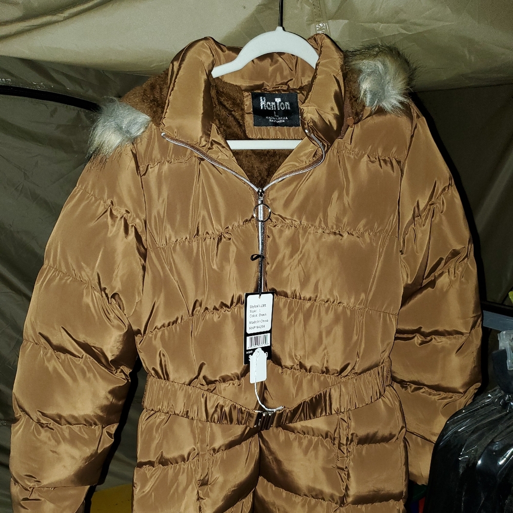 Coppery Brown Puffer Jacket